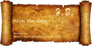 Hirn Darinka névjegykártya